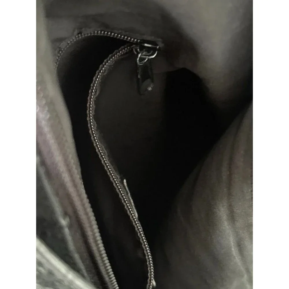 Vintage Black Suede Slouch Hobo